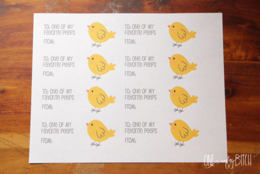 FREE Peeps Printable Tag – One Crafty Bitch